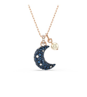 SWAROVSKI COLGANTE LUNA MULTICULOR, BAÑO TONO ORO ROSA