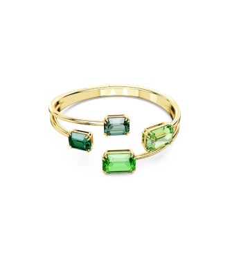 SWAROVSKI PULSERA MILLENIA, TALLA OCTOGONAL VERDE,
 BAÑO TONO ORO