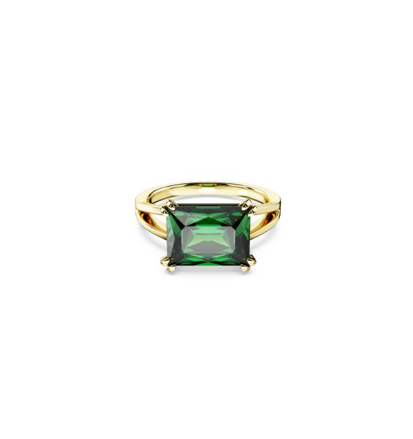 SWAROVSKI ANILLO DE COCTEL MATRIX,
 TALLA RECTANGULAR, VERDE, BAÑAO TONO OTO