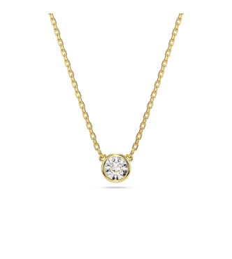 SWAROVSKI COLGANTE IMBER TALLA REDODNDA BLANCO,
 BAÑO TONO ORO