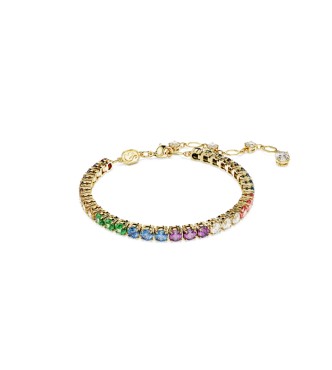 SWAROVSKI PULSERA MATRIX, TALLA REDONDA, MULTICOLOR,
 BAÑO TONO ORO.