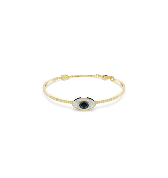 SWAROVSKI PULSERA SYMBOLICA, OJO TURCO AZUL,
 BAÑO TONO ORO