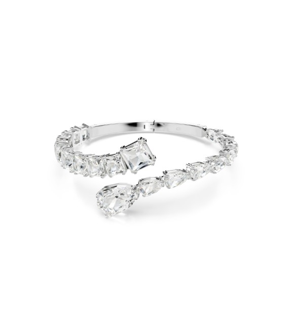 SWAROVSKI PULSERA MATRIX, TALLAS MIXTAS BLANCO,
 BAÑO DE RODIO
