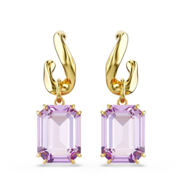 SWAROVSKIMILLENIA:PENDIENTES DE PRESION STUD VIOL
