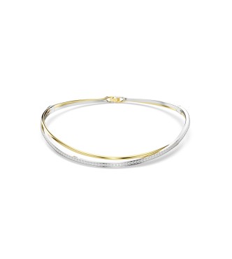 SWAROVSKI GARGANTILLA HYPERBOLA, TALLA REDONDA,
 BLANCA, COMBINACIÓN DE ACABADOS METALICOS