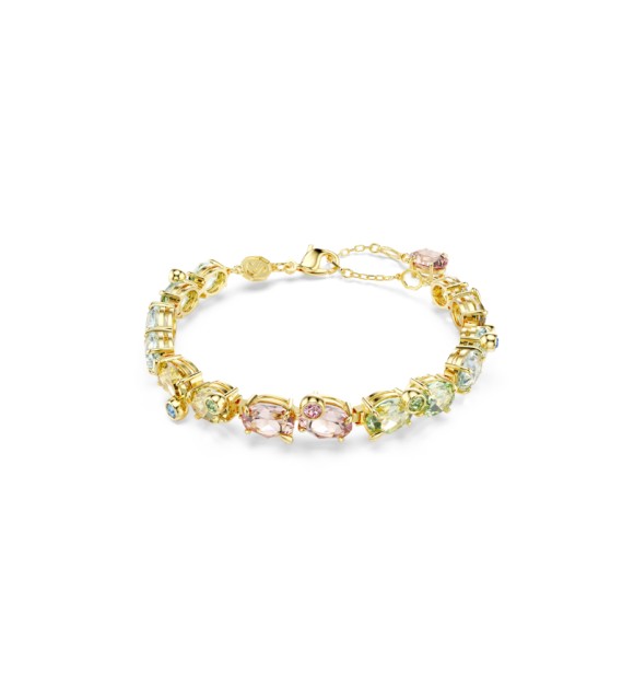 SWAORVSKI PULSERA TENNIS GEMMA, TALLAS MIXTAS MULTICOLOR,
 BAÑO TONO ORO