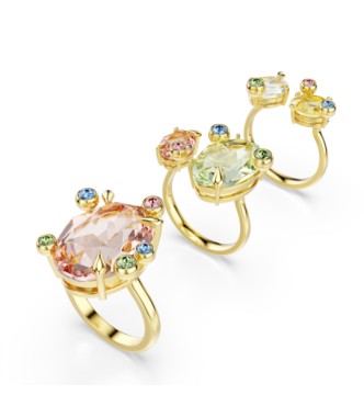 SWAROVSKIGEMA:ANILLO CONJUNTO OF 3 MUL/GOS 60