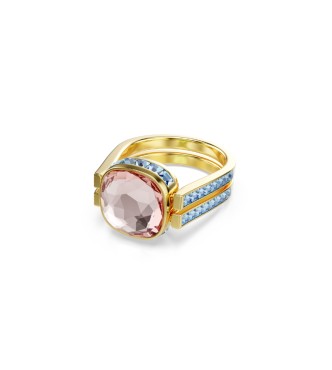SWAROVSKI ANILLO CHROMA, TALLA COJIN, MULTICOLOR,
 BAÑO TONO ORO