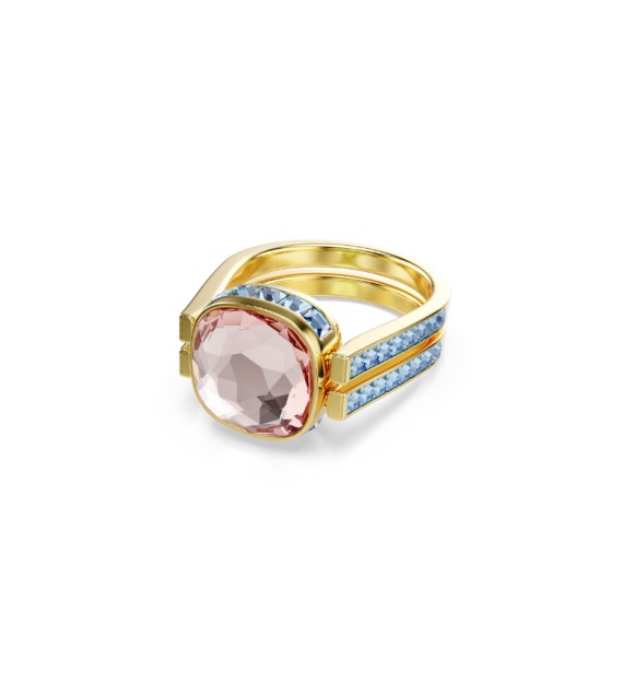 SWAROVSKI ANILLO CHROMA, TALLA COJIN, MULTICOLOR,
 BAÑO TONO ORO