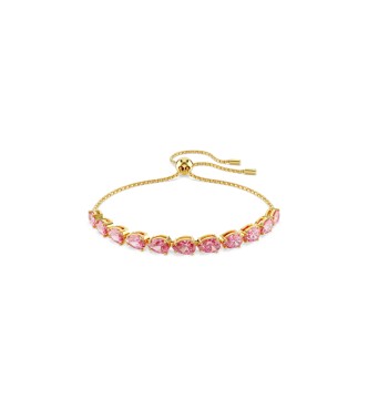 SWAROVSKI PULSERA MATRIX TALLA PERA ROSA,
 BAÑO TONO ORO