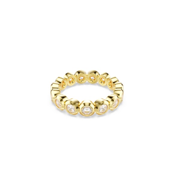 SWAROVSKI ANILLO IMBER, TALLA REDONDA BLANCO,
 BAÑO TONO ORO