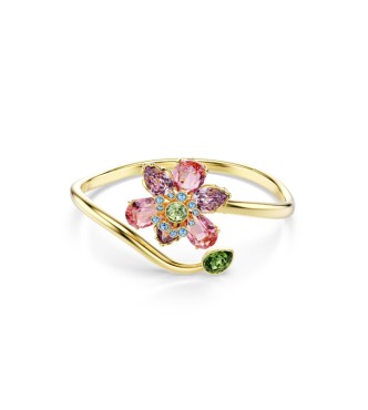 SWAROVSKI PULSERA IDYLLIA, TALLAS MIXTAS FLOR MULTICOLOR,
 BAÑO TONO ORO