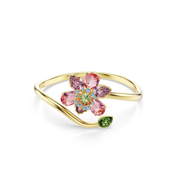SWAROVSKI PULSERA IDYLLIA, TALLAS MIXTAS FLOR MULTICOLOR,
 BAÑO TONO ORO