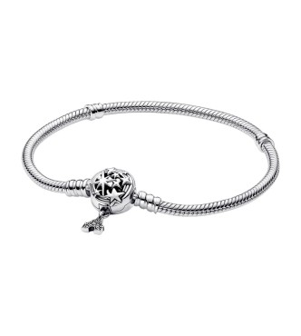 592759C01-18 Disney Parks Castle sterling silver bracelet with clear cubic zirconia