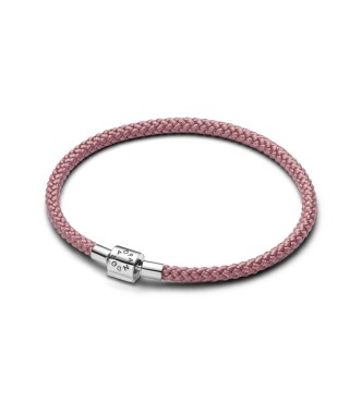 PANDORA 594530C01 Sterling silver bracelet with shimmering pink cord