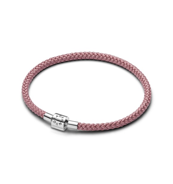 PANDORA 594530C01 Sterling silver bracelet with shimmering pink cord