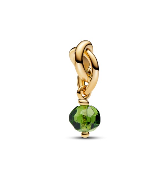 763462C08 14k Gold-plated dangle with spring green crystal