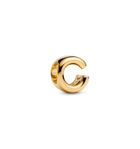 763949C00 Letter C 14k gold-plated charm