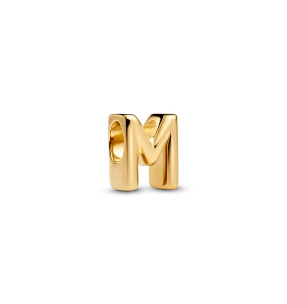 763959C00 Letter M 14k gold-plated charm