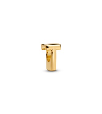 763966C00 Letter T 14k gold-plated charm