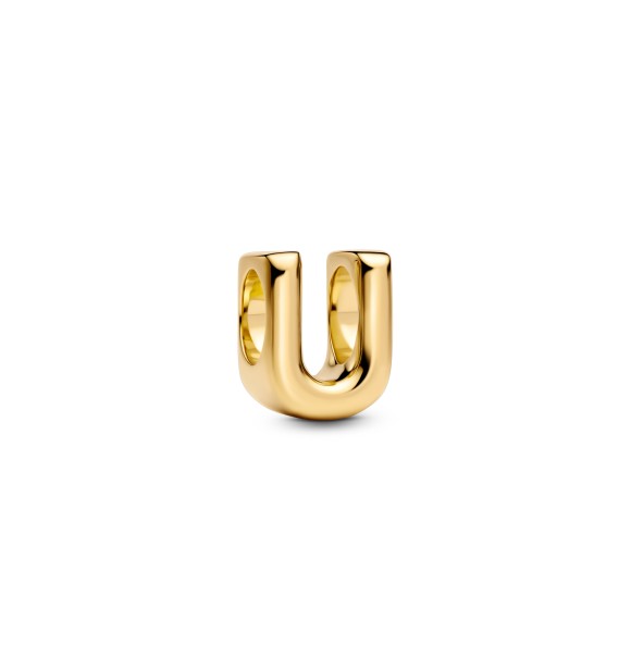 763967C00 Letter U 14k gold-plated charm