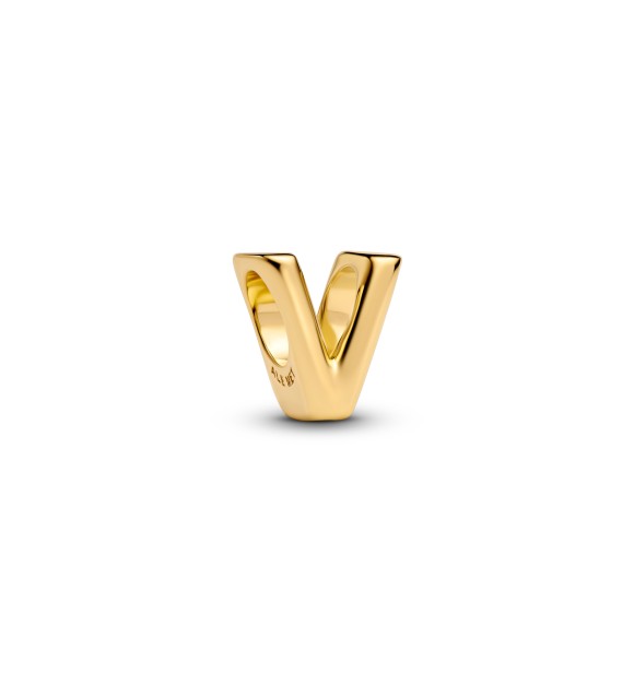 763968C00 Letter V 14k gold-plated charm