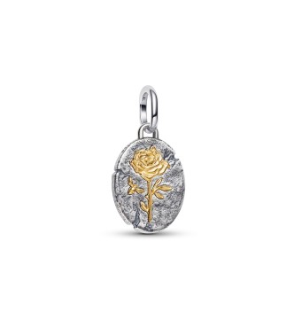 PANDORA Rose sterling silver and 14k gold-plated medallion