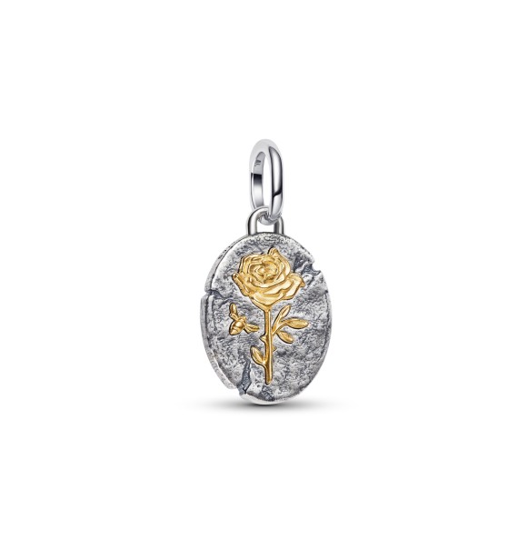PANDORA Rose sterling silver and 14k gold-plated medallion