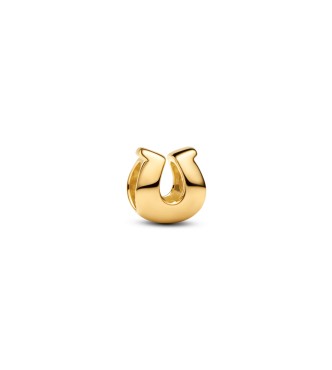 PANDORA 764517C00 Horse shoe 14k gold-plated mini charm