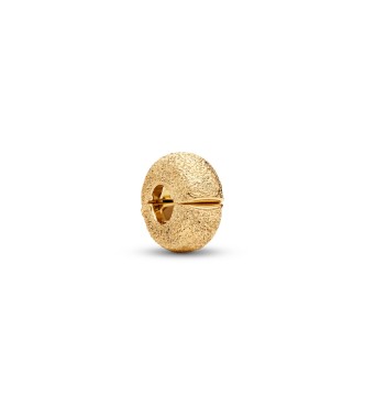 PANDORA 764771C00 14k gold-plated diamond pointed mini clip with silicone grip