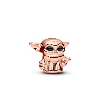789253C01 Disney Parks Grogu 14k rose gold-plated charm with black enamel