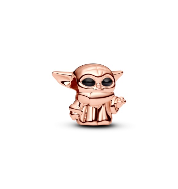 789253C01 Disney Parks Grogu 14k rose gold-plated charm with black enamel