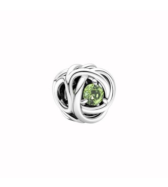 790065C03 Sterling silver charm with spring green crystal