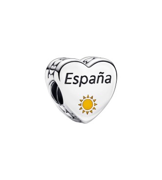 792015C00_E070 Espana sterling silver charm with yellow enamel