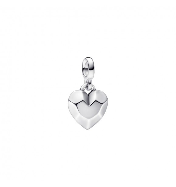 PANDORA 792305C00 Colgante mini corazón facetado de plata de primera ley