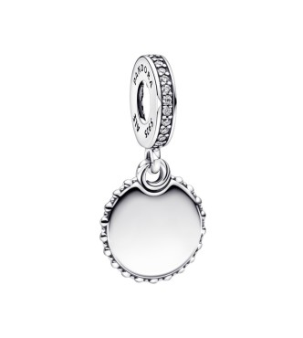 792448C01 Disney Parks engravable sterling silver dangle with clear cubic zirconia
