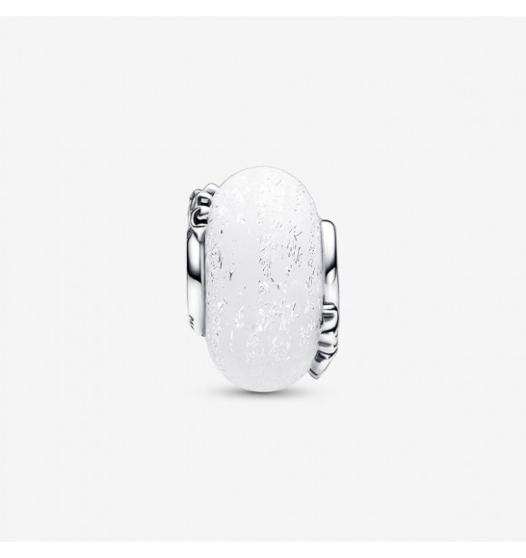 PANDORA 792655C00 Charm mamá de plata de primera ley con dicroica y cristal de Murano blanco