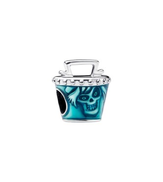 792765C01 Disney Parks Haunted Mansion hatbox sterling silver charm with transparent turquoise enamel