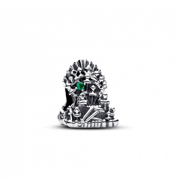 PANDORA 792965C01 Charm de plata de ley con cristal verde real de Project House El Trono de Hierro