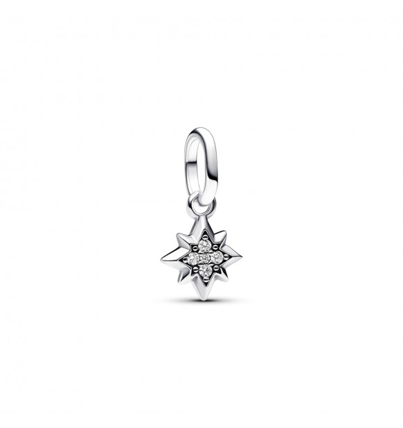 PANDORA 793370C01 Mini colgante de estrella de plata de primera ley con circonita cúbica transparente