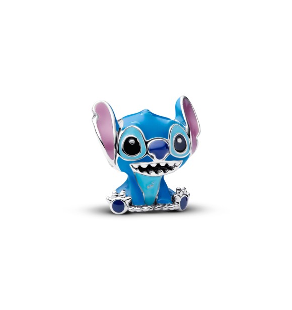 PANDORA 793815C01 Disney Stitch sterling silver charm with purple,
 blue and black enamel