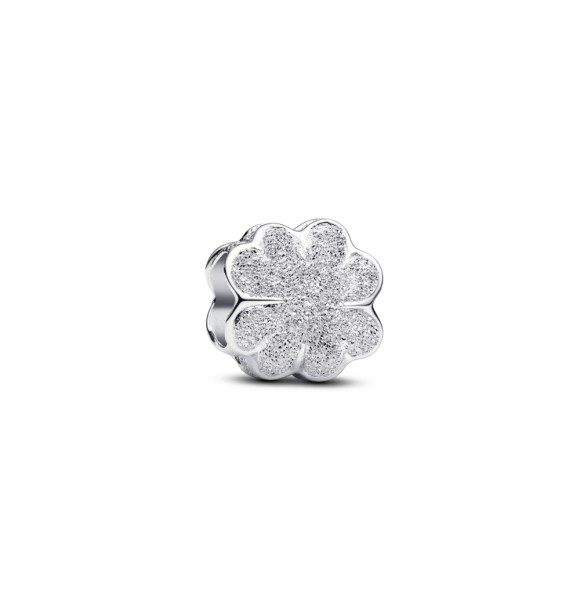 PANDORA 794047C00 Textured clover sterling silver mini charm