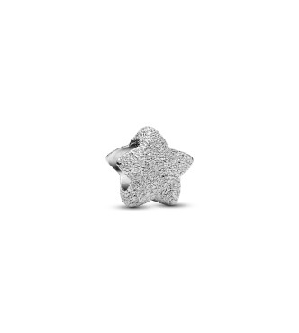 PANDORA Textured star sterling silver mini charm