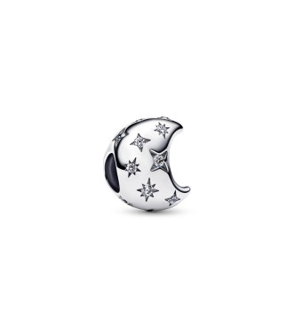 PANDORA 794254C01 Charm de luna en plata de ley con circonitas cúbicas transparentes