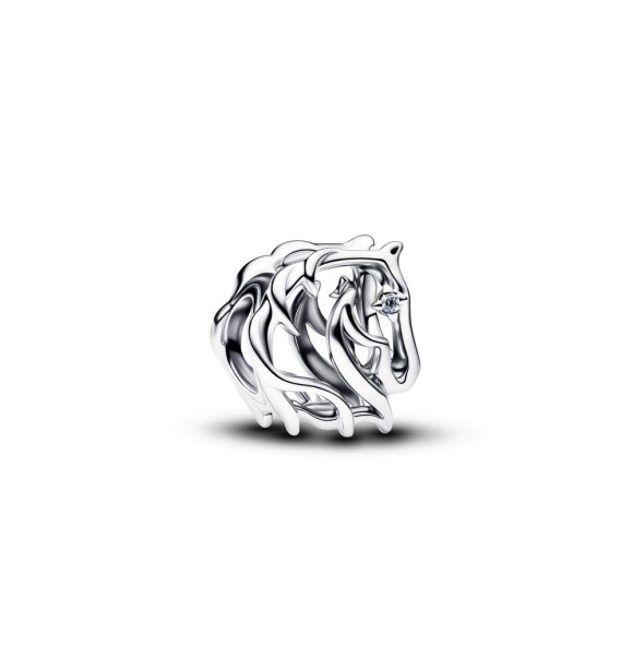 PANDORA 794430C01 Horse sterling silver charm with clear cubic zirconia