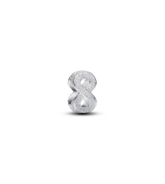 PANDORA 794523C00 Textured infinity sterling silver mini charm
