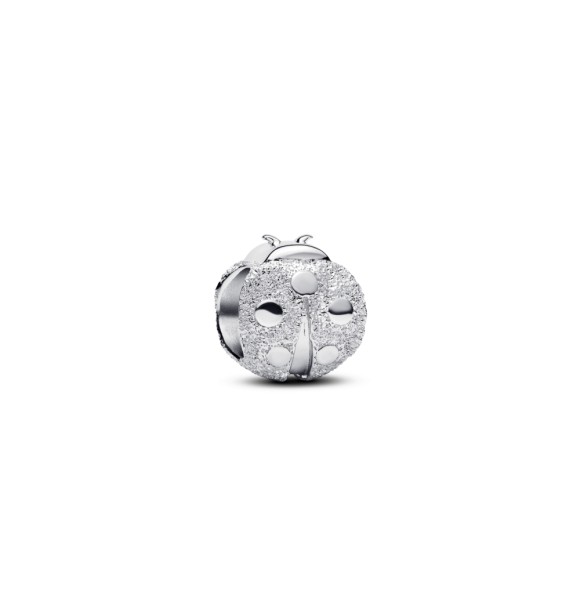 PANDORA 794527C00 Textured ladybird sterling silver mini charm