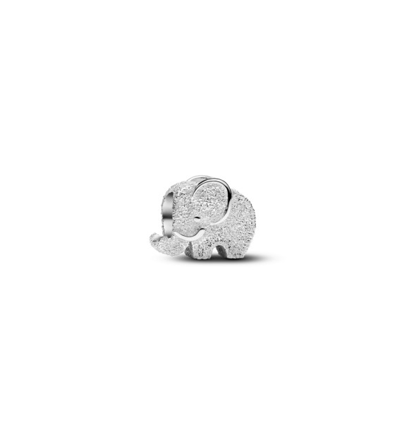 PANDORA 794528C00 Textured elephant sterling silver mini charm