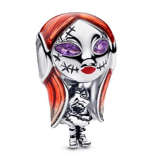 PANDORA 794765C01 Disney Sally sterling silver charm with sweet grape purple crystal and enamel