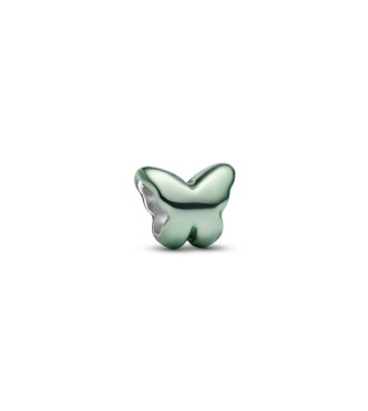 PANDORA 794783C01 Butterfly sterling silver mini charm with green enamel